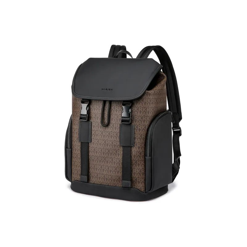 FAIRWHALE PVC For Microfiber Laptop Backpack Regular Men's Bronze Brown/Azure/Charcoal Gray-10