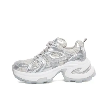 CHERRY&KALIKA Cushioning, Slip Resistant, Abrasion Resistant, Breathable Low Top Chunky Sneakers Women's