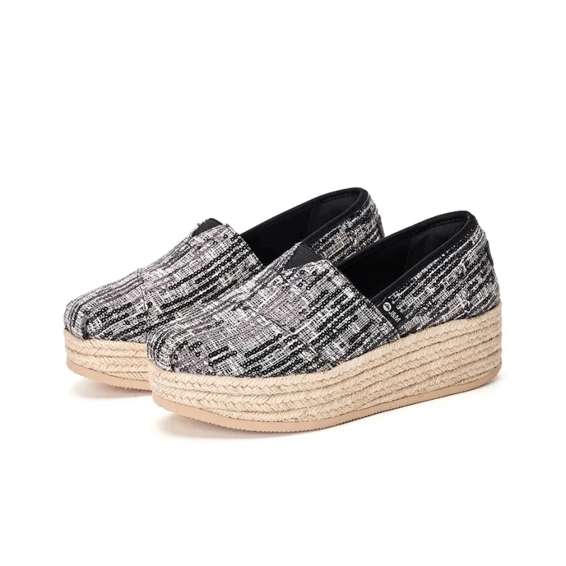 Joy&Mario Espadrilles Women's Black/White/Black Gold-1