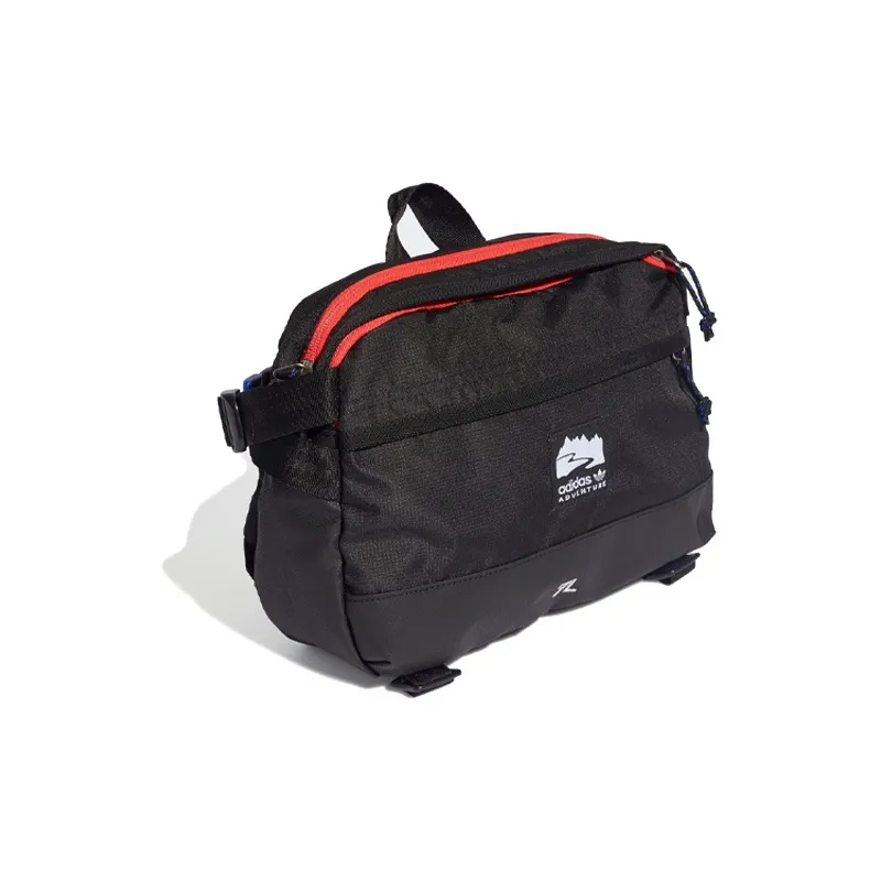 Adidas Originals Polyester Sports Bag, Sling Bag, Fanny Pack Shoulder Bag Regular Unisex Black-1