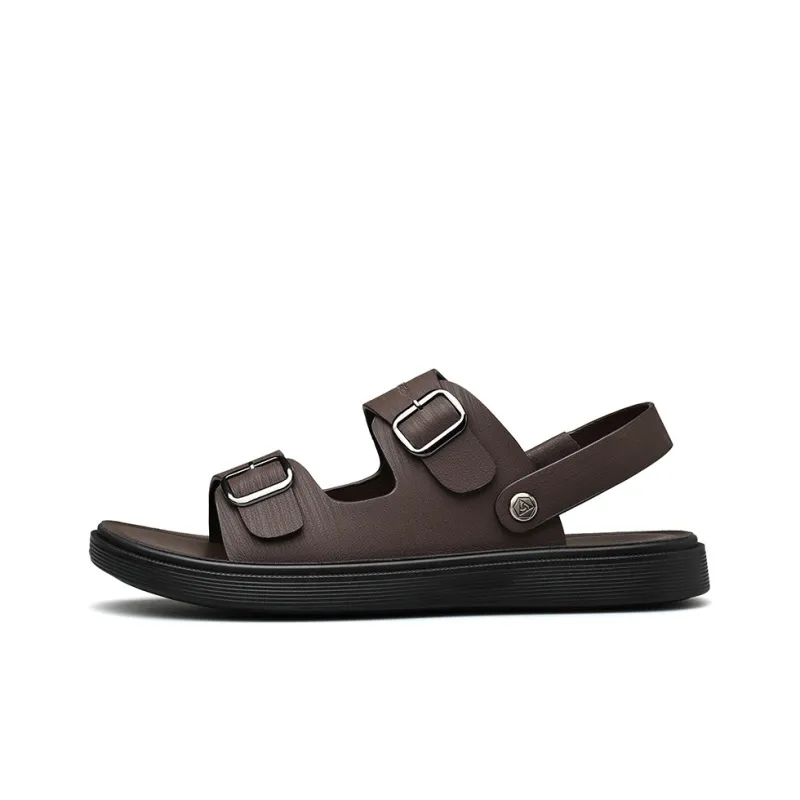 G.N.SHIJIA Beach Sandals Men Black/Brown-6