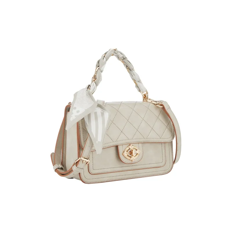 YEARCON Synthetic Leather Crossbody Bags Shoulder Bags Handbags Regular Women's Ecru/Black/Light Gray-15