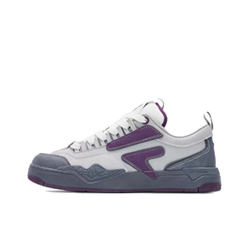 FILA FUSION Nollie Anti Slip Wear Resistant Impact Resistant Quick Drying Low Top Skateboard Shoes Women's Gray-0