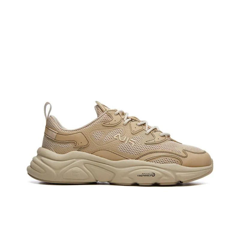 FILA FUSION MARS Cushioning Anti Slip Wear Resistant Breathability Low Top Casual Shoes Men's Sandy-1