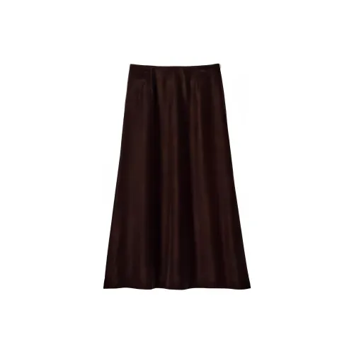 UNIQLO Casual Long Skirts Women's Dark Brown