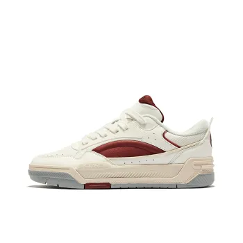 Erke Basi 2.0 Anti Slip Wear Resistant Low Top Skateboard Shoes Men's Microcrystal White Bordeaux Red