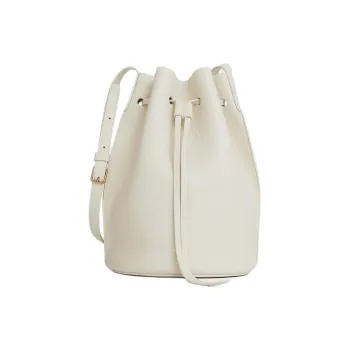 MANSUR GAVRIEL Eggstone Grain Leather Bucket Bags Shoulder Bag Crossbody Bag Women's White