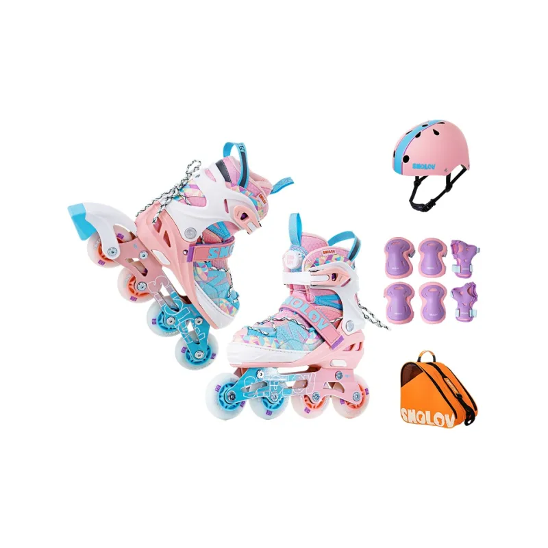 SHOLOV Inline Skates Aluminum Alloy Knife Rack Beginner Roller Skate Class Kids' Size Adjustable-10