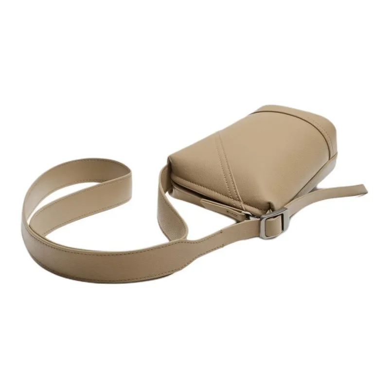 ZARA Artificial Leather Shoulder Bag Crossbody Bag Men's Tan-1