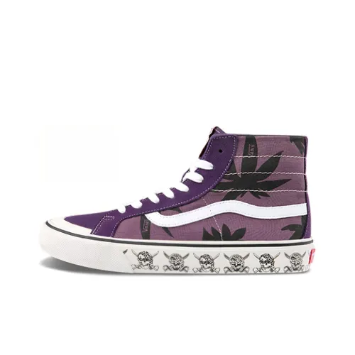 Vans SK8 Skateboard Shoes Unisex High-Top Purple/White