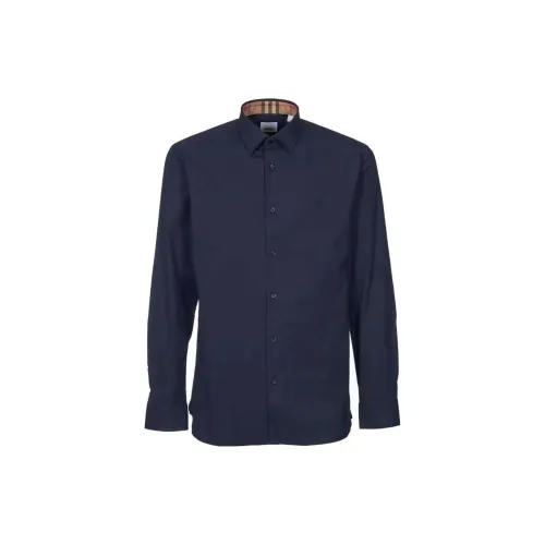 Burberry Shirts Men Blue