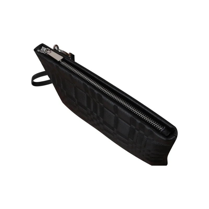 DOSRFINI Genuine Leather Cow Leather Clutch Regular Men's Black-4
