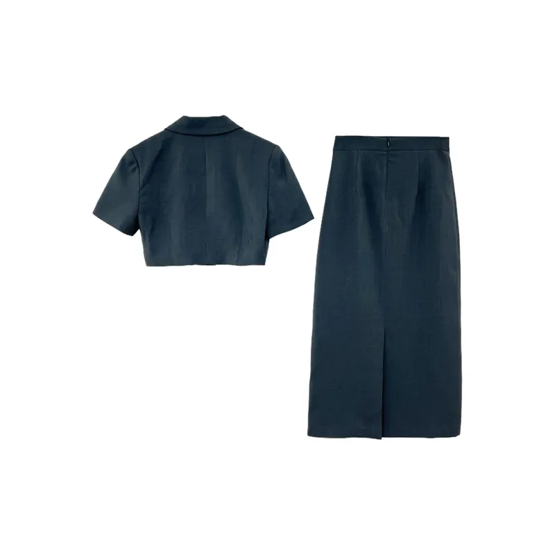 Icicofficial Skirt Set Women's Gray-1