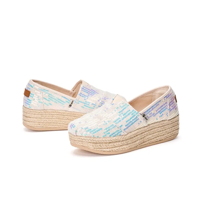 Joy&Mario Espadrilles Women's Black/White/Black Gold-10