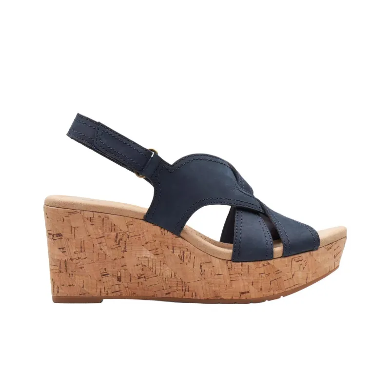 Clarks Strap Sandals Women's Marine Blue-1