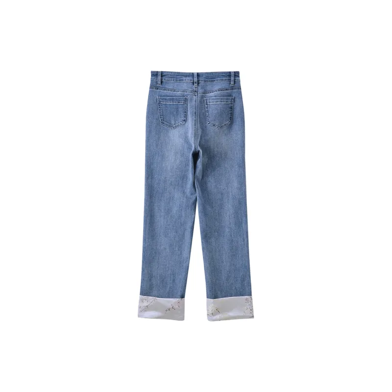 XIANGYING Jeans Women's Denim Blue-1