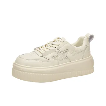 HSTYLE Low-Top Skateboard Shoes Women's Ecru