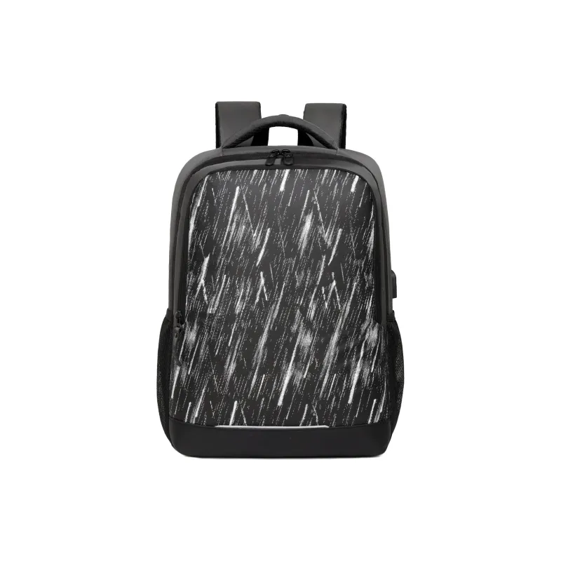 KINGSONS Oxford Laptop Backpack Regular Men's Black/Gray-6