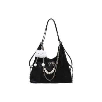 JANE KLAIN Synthetic Leather Shoulder Bag Women's Black
