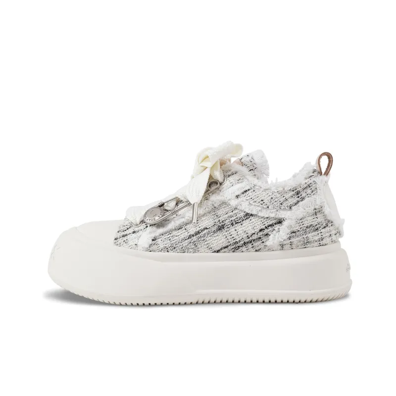 SOAP OPERA Basic Collection Skateboard Shoes Unisex Low Top White/Gray-1