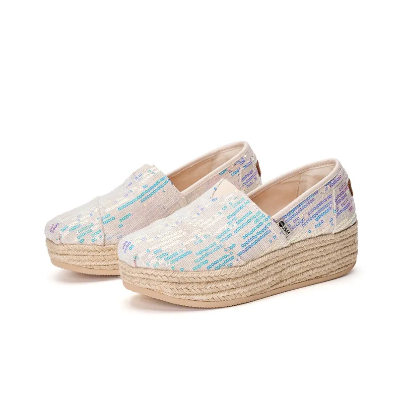 Joy&Mario Espadrilles Women's Black/White/Black Gold-9
