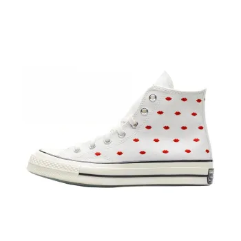 Converse Chuck Taylor All Star 70 Hi Embroidered Lips Vintage White