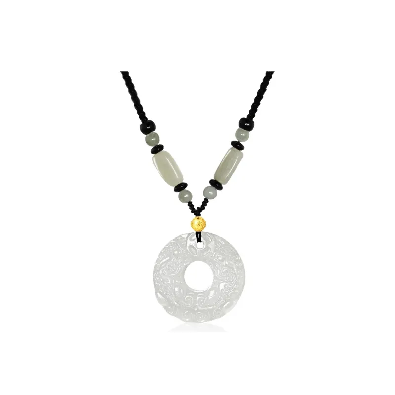 LOVING Chalcedony Jade Necklaces Unisex-0