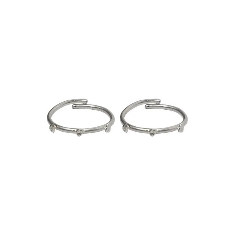 M.Wong 925 Sterling Silver Open Ended Archipelago Thin Ring Unisex-10