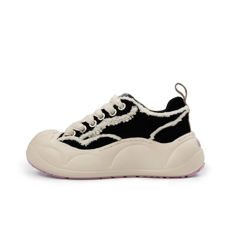 JUZI Low Top Canvas Shoes Women's Blackcurrant Chestnut-0
