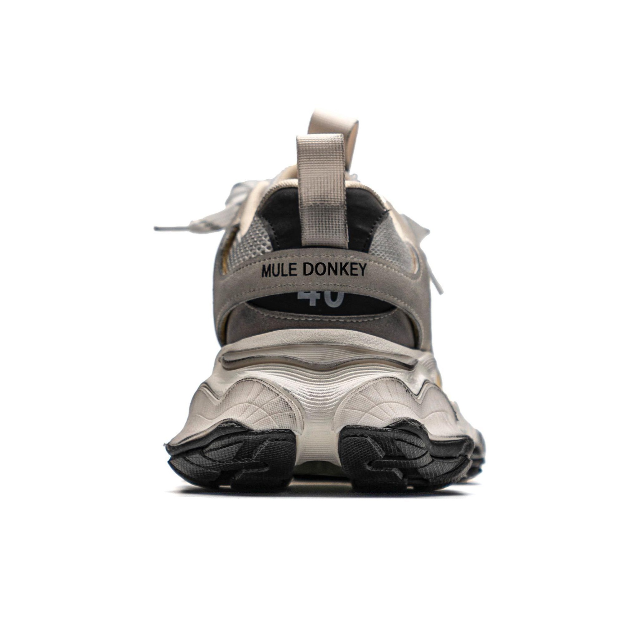 Mule Donkey Chunky Sneakers Unisex Low-Top Gray - POIZON