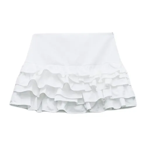 ZARA Casual Short Skirts Women's White