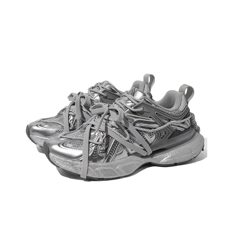 Masongarments Cage Series Abrasion Resistant, Breathable, Lightweight, Height Increasing Low Top Chunky Sneakers Unisex-12