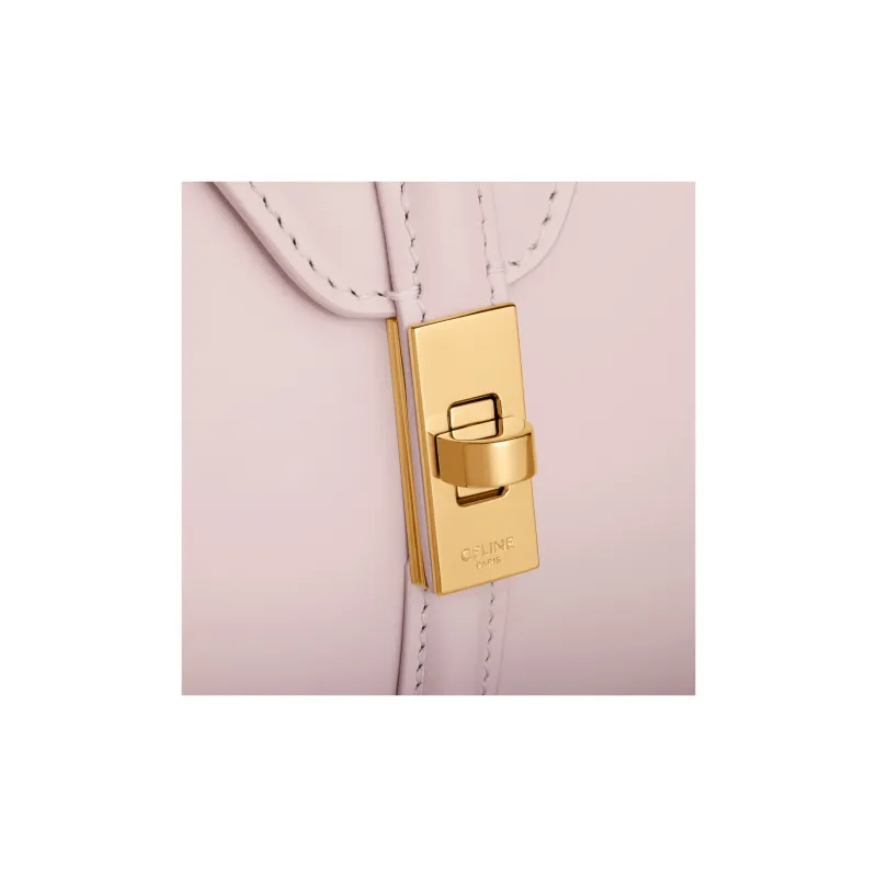 CELINE Satin Cow Leather Shoulder Bag Crossbody Bag Handbag Mini Women's Light Pink-3