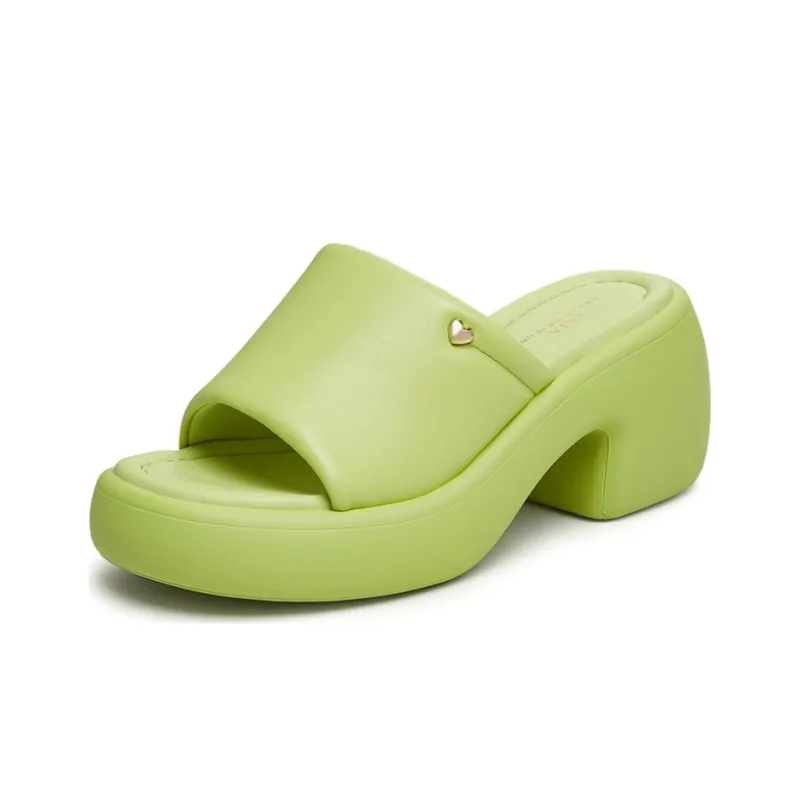 TATA Slide Slippers Women's Pink/Green/Ecru/Black-6