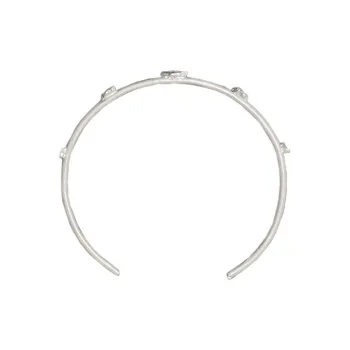M.Wong 925 Sterling Silver Island Style Thin Bangle Unisex