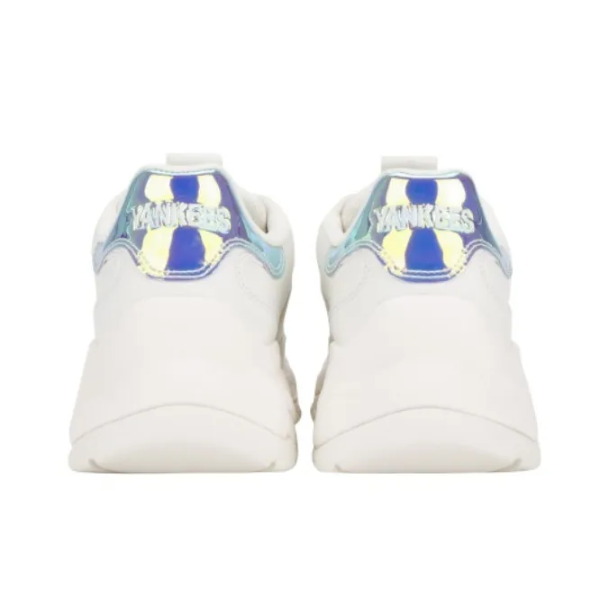 MLB Big Ball Chunky Shiny New York Yankees Anti Slip Wear Resistant Low Top Chunky Sneakers Unisex White-5