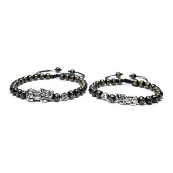 MOUNTAINS AND MANS Agate Auspicious Fortune Beaded Bracelet Unisex