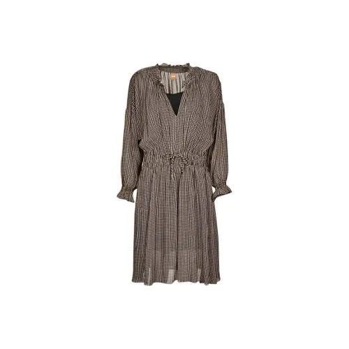 HUGO BOSS Long-Sleeved Dresses Women's Brown