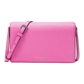 MICHAEL KORS Jet Set Cow Leather Shoulder Bag, Crossbody Bag Medium Size Women's Magenta