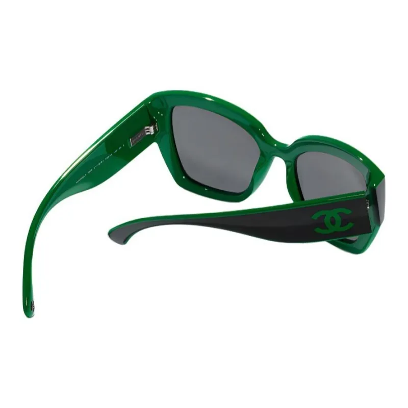 CHANEL Butterfly Sunglasses Unisex Green-3