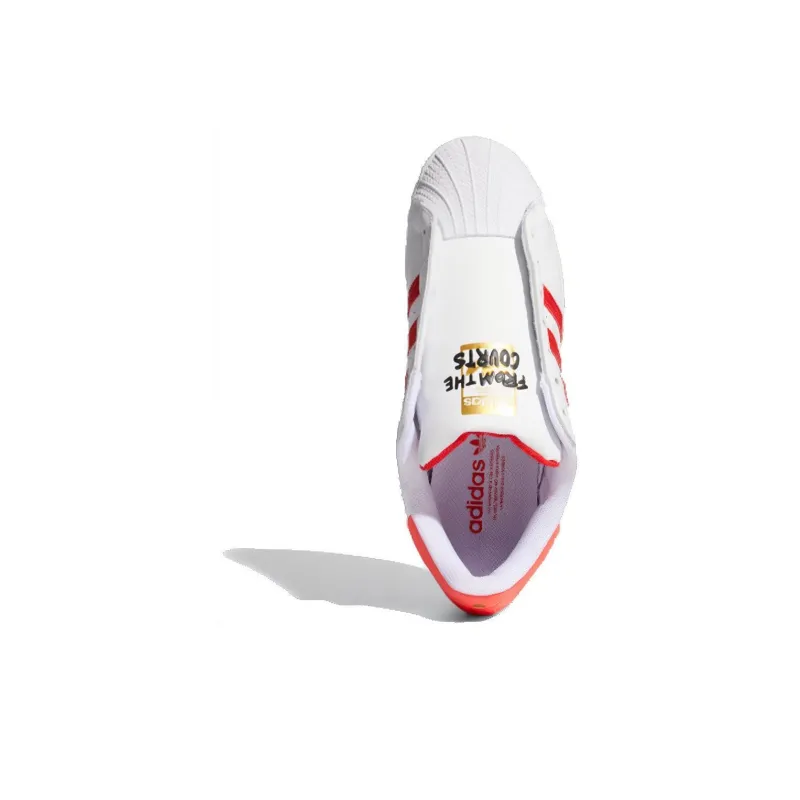 Superstar Adidas Originals Laceless 'White Team Collegiate Red'-3
