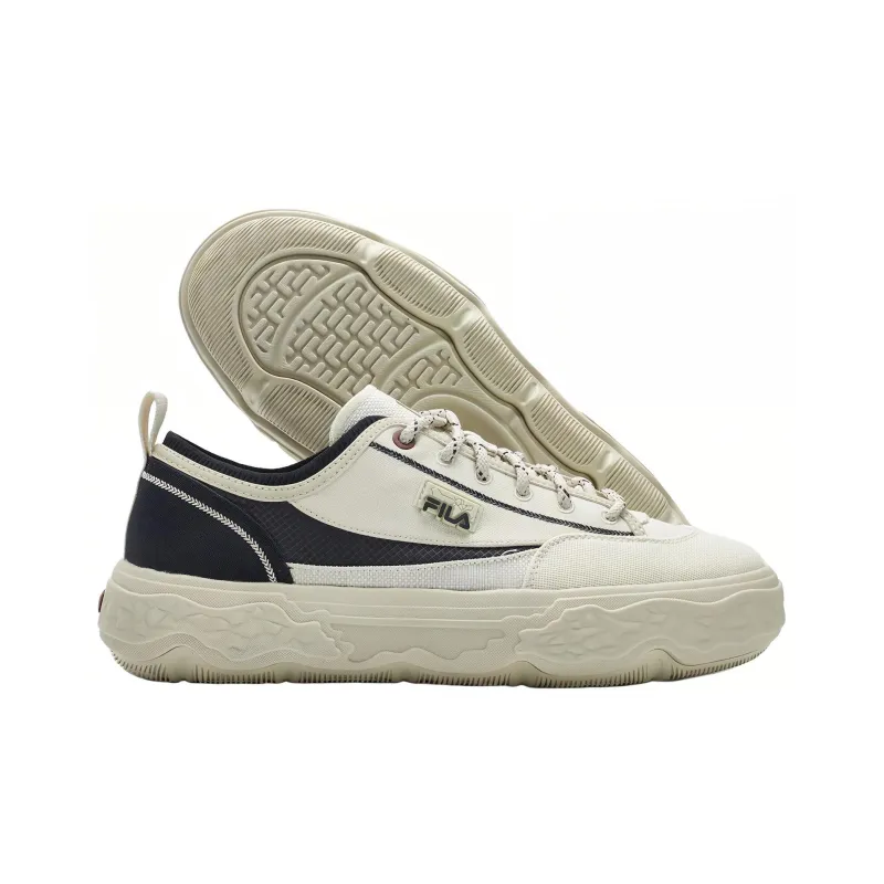FILA ROCK Shoes Anti Slip Wear Resistant Low Top Canvas Shoes Men's Yellow Green-3