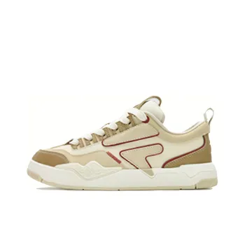 FILA FUSION Nollie Anti Slip Wear Resistant Low Top Skateboard Shoes Women's White Brown