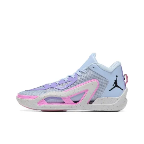 Jordan Tatum 1 Wear Resistant Low Top Basketball Shoes Men's Light Purple
