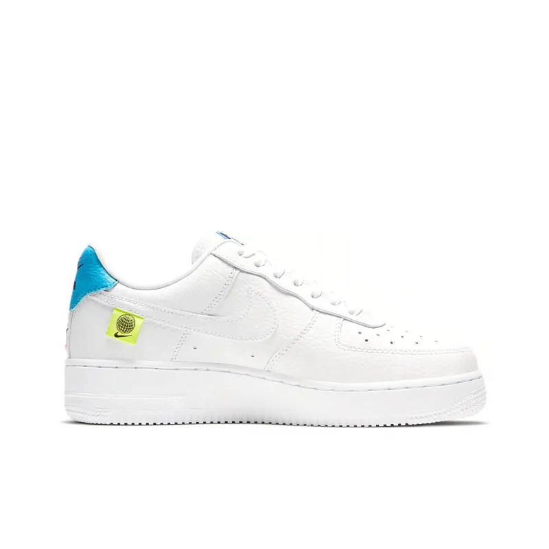Nike Air Force 1 Low '07 Worldwide Pack White Blue Volt Women's-1