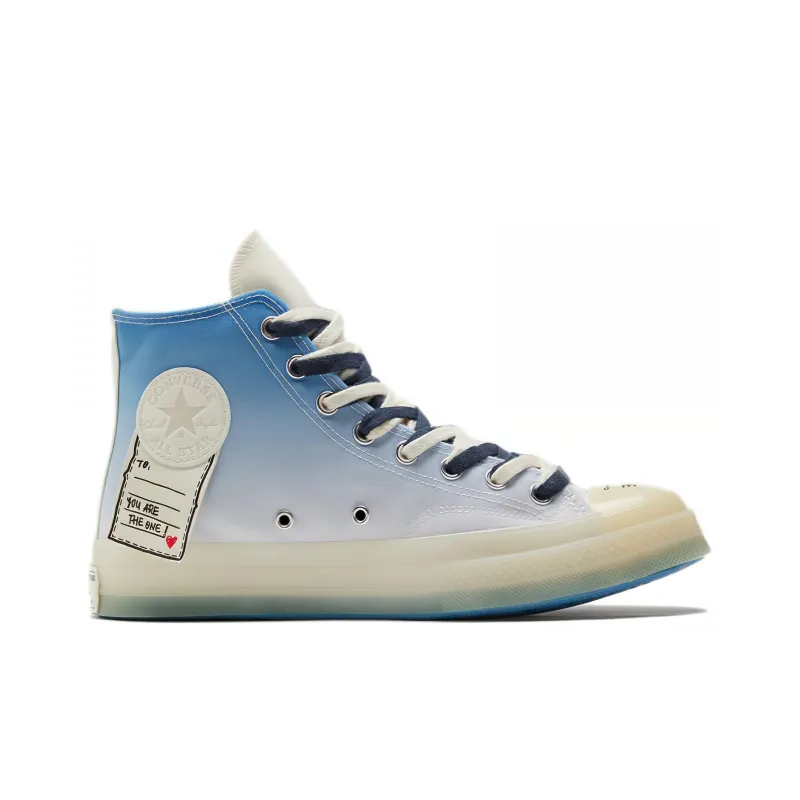 Converse 1970s Chuck Taylor All Star Anti Slip Wear Resistant High Top Canvas Shoes Unisex Blue-1