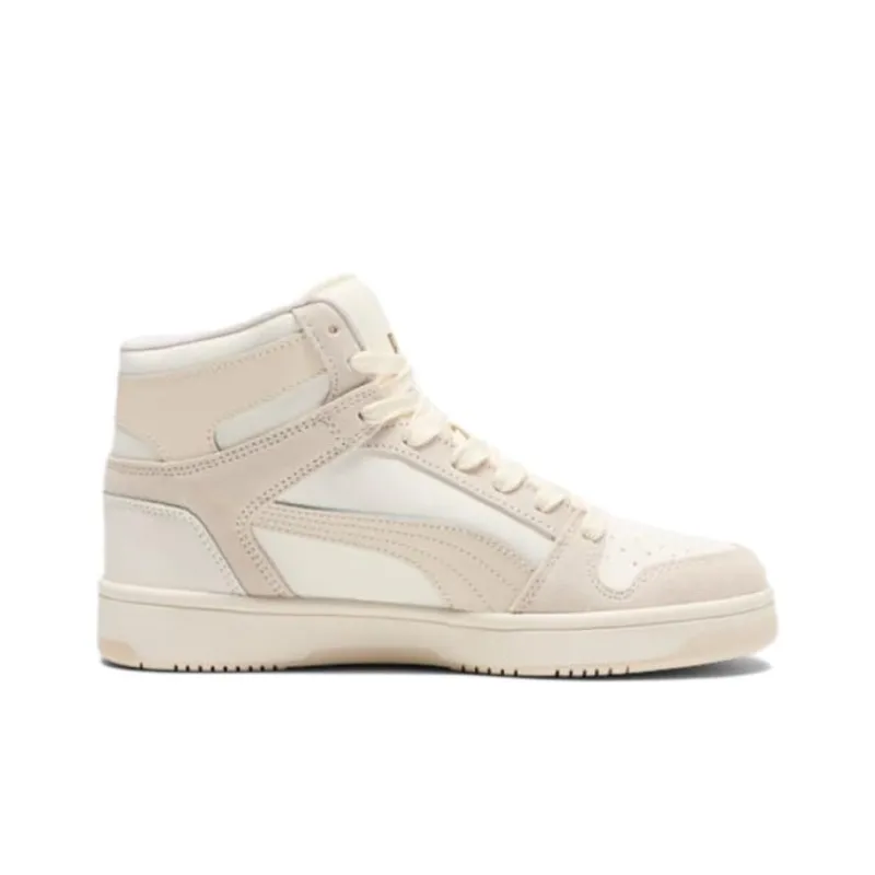 PUMA Rebound Layup Anti Slip Wear Resistant High Top Skateboard Shoes Women's White-1
