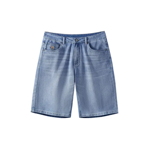 CAMEL Urban Function Series Denim Shorts Men Light Blue