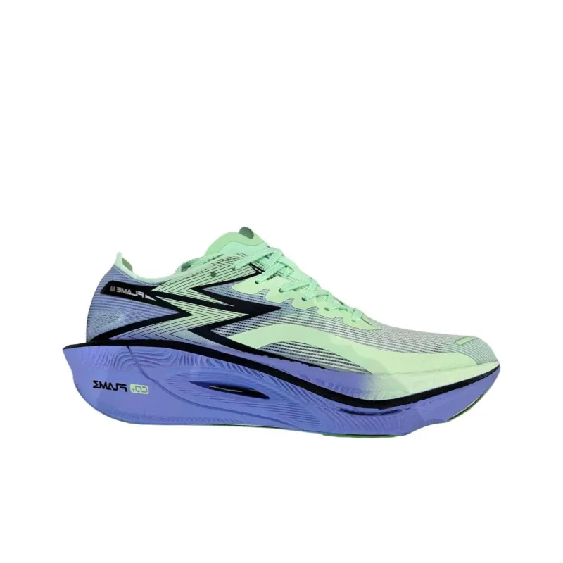 361° Fly Burn 3 Cushioning Wear-Resistant Low-Top Running Shoes Unisex Green Purple-1