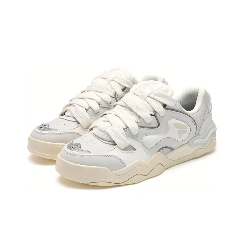 FILA FUSION KICK Wave Bottom Sneakers DX Anti Slip Wear Resistant Low Top Skateboard Shoes Men's White-2